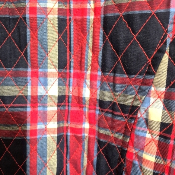 Southern Lady Plaid Quilted Vest with Zipper And Pockets 3X - Picture 5 of 6